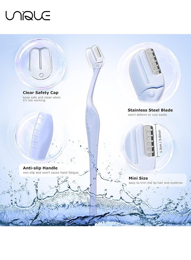 Unique 6 PCS Eyebrow Razor - 3 Colors - Portable Min Eyebrow Razors, Ultra Thin Foil Safety Design Shaving Removal Tool with Precision Cover - Image 3